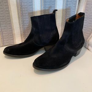 Frye Diana Chelsea Ankle Bootie Size 9.5 Western Stacked Heel